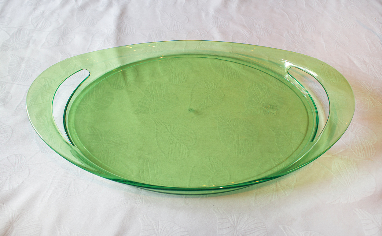 Green Acrylic Oval Tray for Sale from the Retail Shop of Manila House Private Club Inc