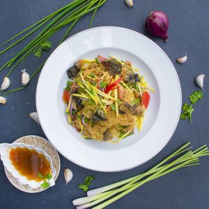 Crispy Catfish & Sour Mango Salad from takeaway menu of Manilahouse