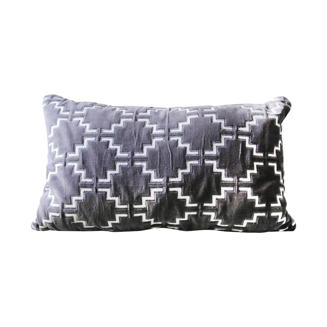Rectangular Hexagon Pattern Gray Pillows for Sale from the Retail Shop | Manila House Private Club Inc