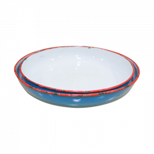 Red Blue plate from the Retail Shop of Manila House